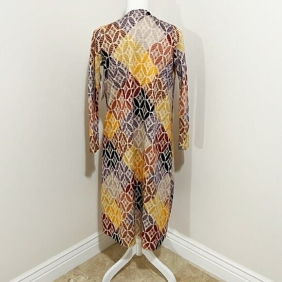 LuLaRoe sarah cardigan duster open front mosaic print - Picture 3 of 6